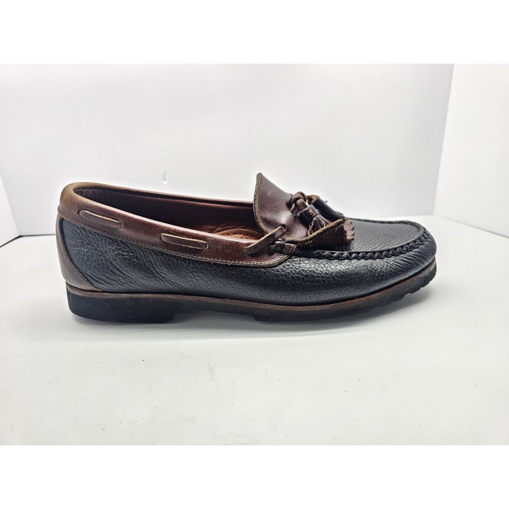 Allen Edmons 2 Eye Men's Penny Loafer Size 10 D Vibram Gumlite‎ Sole Pebbled